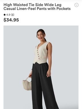 Halara Wide leg Black pants